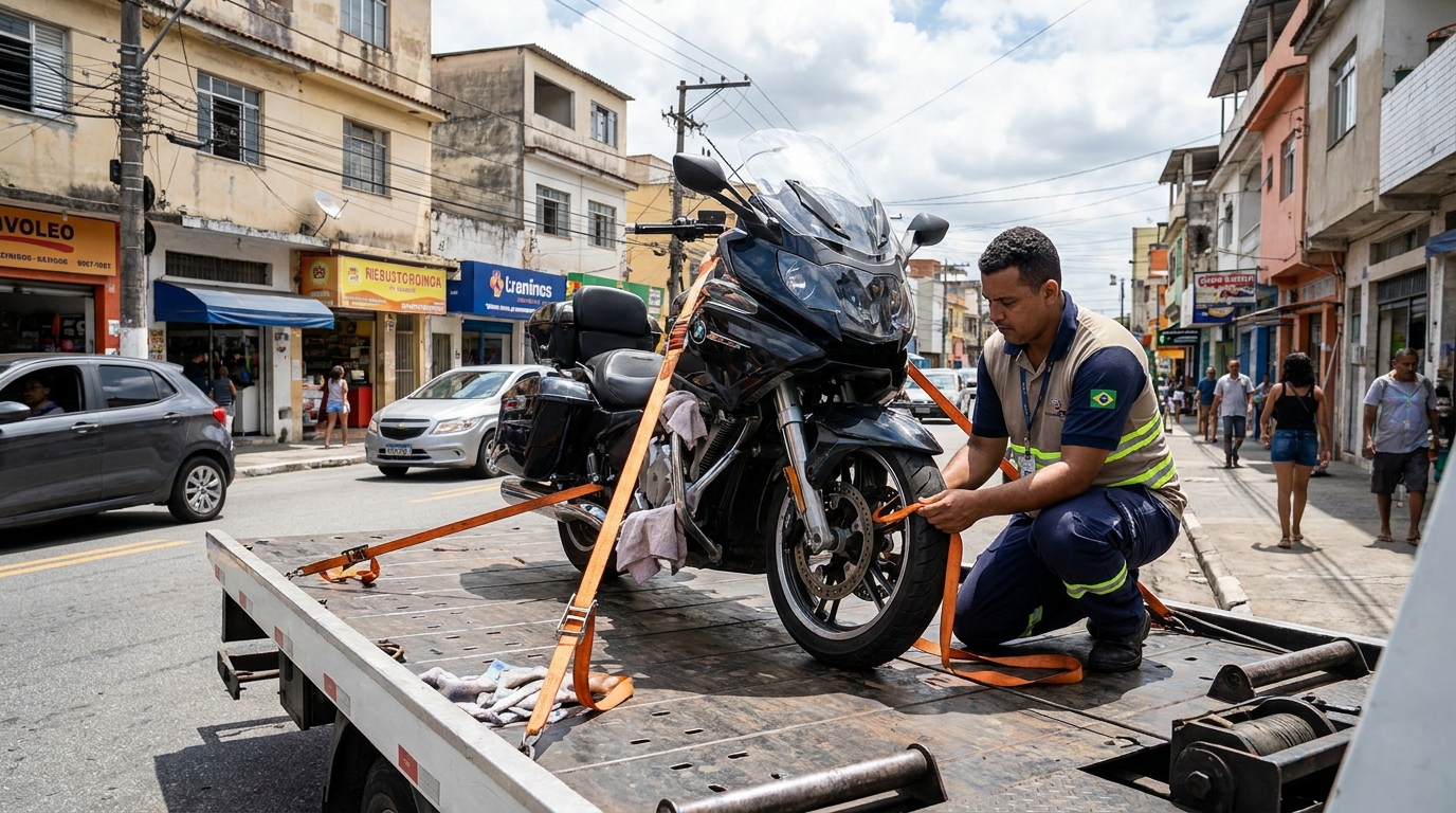 Remoção de Moto em Pane no Cazeca, Uberlândia‑MG